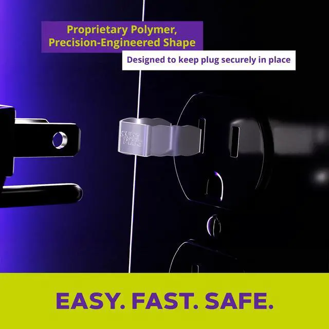 Alt view image 3 of 7 - Loose Outlet Plug Fix | Outlet Tightener | Clear 10-Pack | Loose plug outlet insert keeps plugs from falling out, creates a snug fit, and helps secure outlets that are too loose