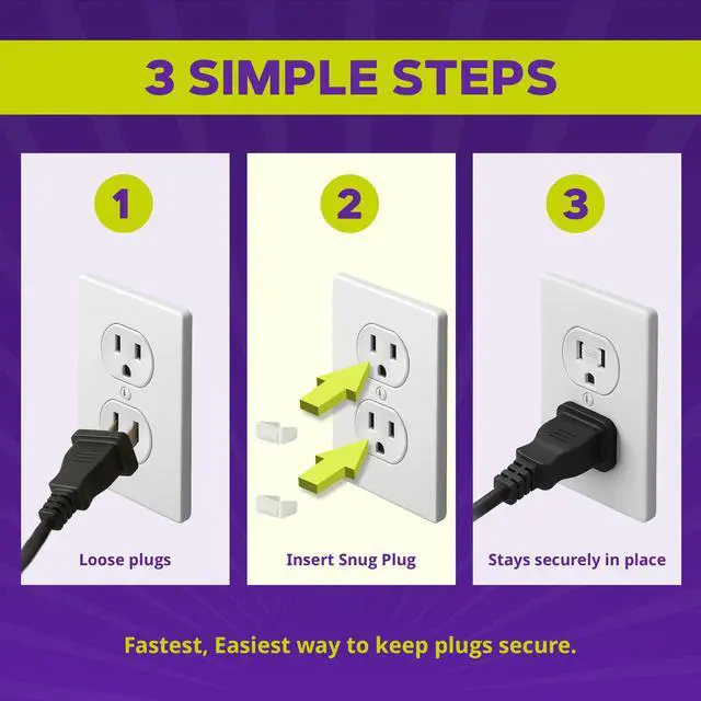 Alt view image 5 of 7 - Loose Outlet Plug Fix | Outlet Tightener | Clear 10-Pack | Loose plug outlet insert keeps plugs from falling out, creates a snug fit, and helps secure outlets that are too loose