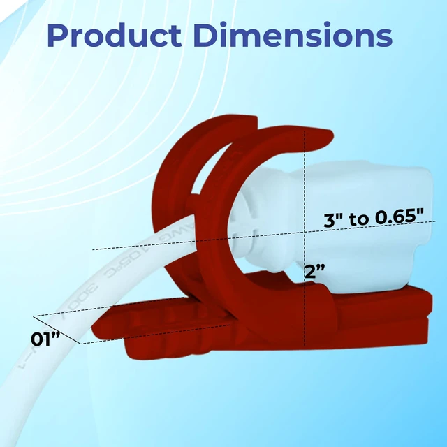 Alt view image 5 of 7 - Adjustable Outlet and Charger Lock - Red | Anti-Theft, Child-Safe Plug Lock cover | Secures 2 or 3 Pronged Plug & Adaptors, Includes Security Screw & Key | Secures Most Cords | Made in USA