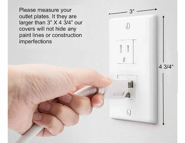 Alt view image 4 of 6 - 6-Pack Self-closing (2 Screw) Decora Outlet Covers- An Alternative To Wall Socket Plugs for Child Proofing Outlets (White)