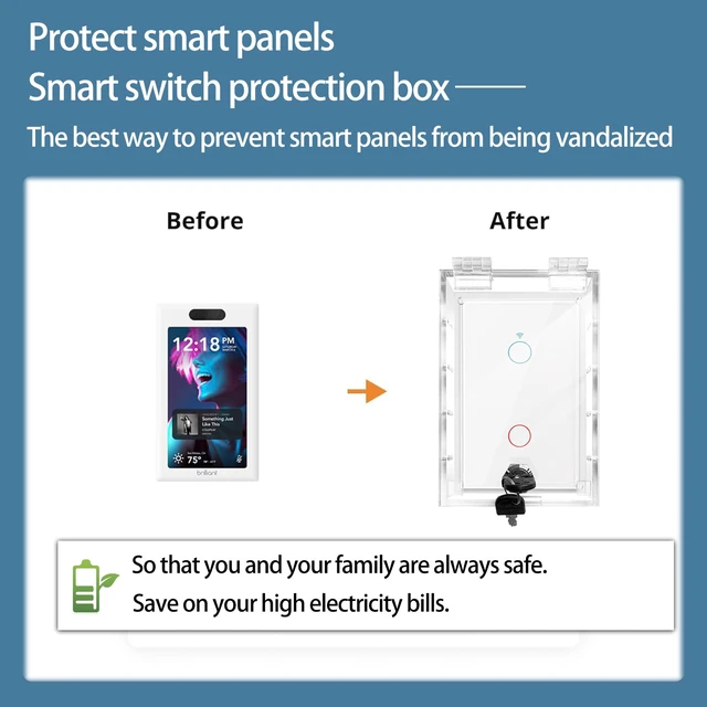 Alt view image 3 of 7 - Switch Cover,Baby Proof Light Outlet Covers,Child Safety Switch Plate Guard,Wall Plug Box,Kids Electrical Protector Box Fits All Outlet 4.95" H X 3.35" W X 1.77" D or Smaller (1 Pack)