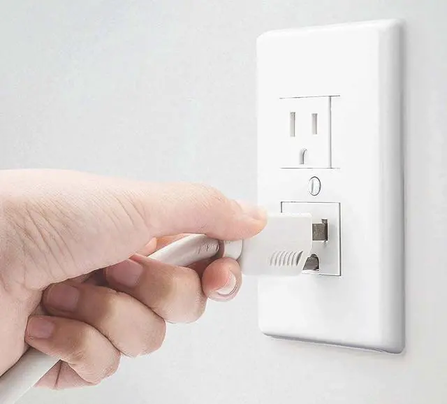 Alt view image 5 of 6 - 6-Pack Self-Closing Outlet Covers (For Center Screw Outlets Only) - Measures 3"Wide x 4.75"High-An Alternative To Wall Socket Plugs for Child Proofing Outlets, (1-Screw), (White)