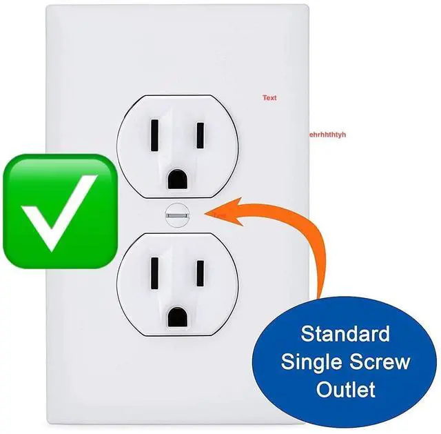 Alt view image 6 of 6 - 6-Pack Self-Closing Outlet Covers (For Center Screw Outlets Only) - Measures 3"Wide x 4.75"High-An Alternative To Wall Socket Plugs for Child Proofing Outlets, (1-Screw), (White)