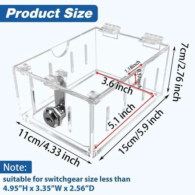 Alt view image 2 of 7 - Smart Home Switch Cover,Baby Proof Light Outlet Covers,Wall Plug Box,Kids Electrical Protector Box Fits Outlet 4.95" H X 3.35" W X 2.56" D or Smaller