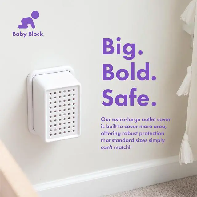 Alt view image 2 of 7 - Large Outlet Cover Box for Outlet Covers Proofing Extra Large Proof Outlet Cover Box for Bulky Plugs, Doorbell Transformers, Wide Adapters & Power Bricks