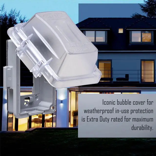 Alt view image 7 of 7 - MM420C 1-Gang Nonmetallic Extra Duty Weatherproof In-Use Horizontal/Vertical 16-in-1 Standard Cover, 2.75 in, Clear