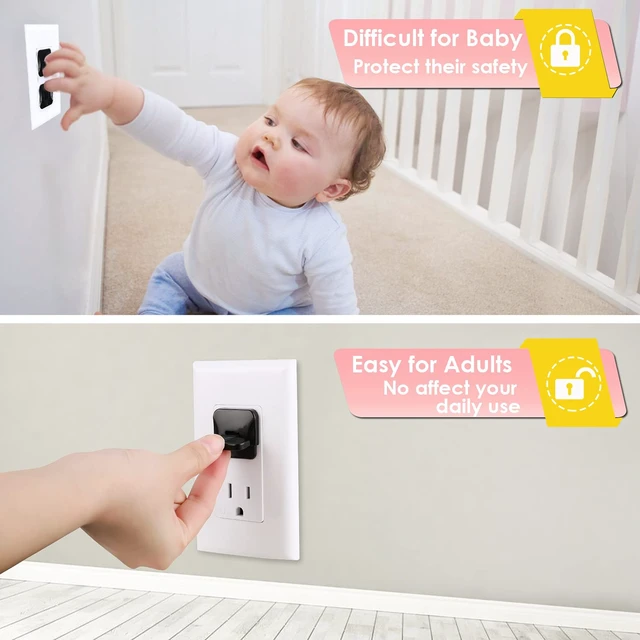 Alt view image 4 of 6 - Outlet Covers Babepai 38-Pack Black Child Proof Electrical Protector Safety Improved Baby Safety Plug Covers