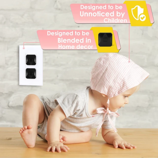 Alt view image 5 of 6 - Outlet Covers Babepai 38-Pack Black Child Proof Electrical Protector Safety Improved Baby Safety Plug Covers