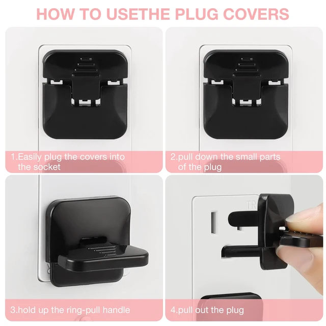 Alt view image 6 of 6 - Outlet Covers Babepai 38-Pack Black Child Proof Electrical Protector Safety Improved Baby Safety Plug Covers