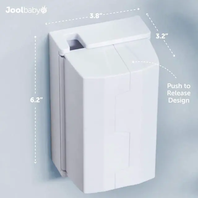 Alt view image 3 of 7 - Outlet Cover Box for Child Safety (2 Pack) Duplex & Decorator Electrical Outlet Plates, Concealed Access Buttons, and Spacious Compartment