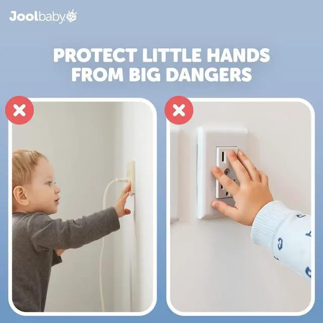 Alt view image 7 of 7 - Outlet Cover Box for Child Safety (2 Pack) Duplex & Decorator Electrical Outlet Plates, Concealed Access Buttons, and Spacious Compartment