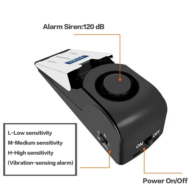 Alt view image 4 of 7 - Upgraded 2 in 1 Portable Door Stopper Floor Wedge Security Alarm Loud 120db Entrance Alert Door Stop Alarm for Travel Home Apartment House (3 Packs)