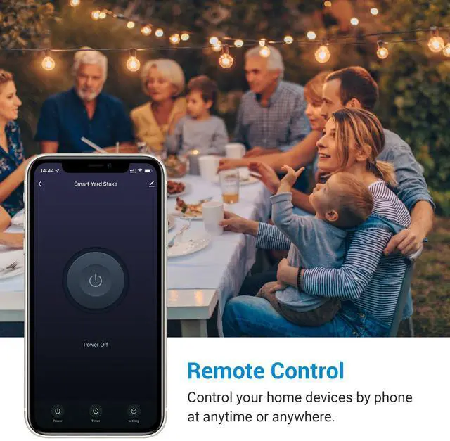 Alt view image 2 of 7 - WiFi Smart Yard Stake Plug with 6 Outlets, Voice Control, Waterproof Power Stake Timer with 6Ft Cord, Alexa&Google Assistant Compatible, 1875W/15A, for Outdoor Decoration Lights