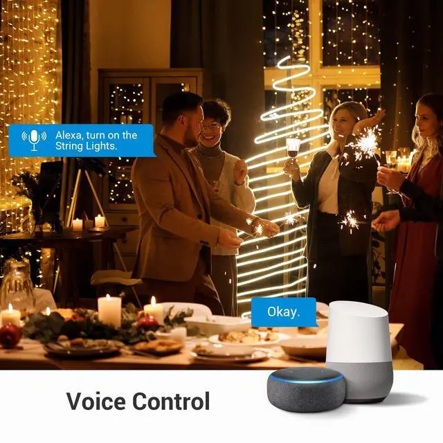 Alt view image 3 of 7 - WiFi Smart Yard Stake Plug with 6 Outlets, Voice Control, Waterproof Power Stake Timer with 6Ft Cord, Alexa&Google Assistant Compatible, 1875W/15A, for Outdoor Decoration Lights