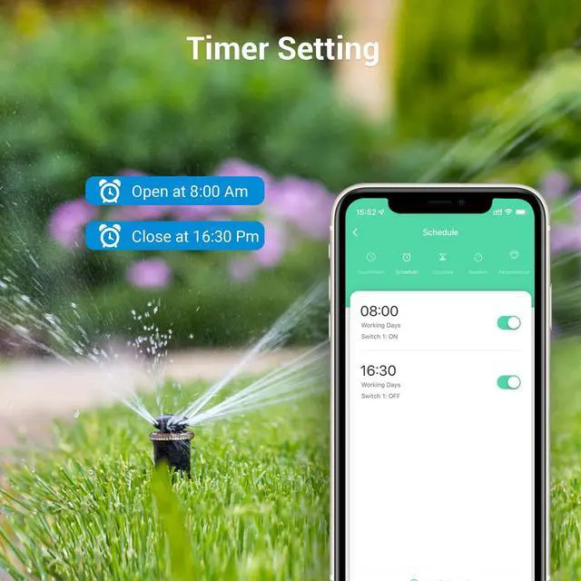 Alt view image 4 of 7 - WiFi Smart Yard Stake Plug with 6 Outlets, Voice Control, Waterproof Power Stake Timer with 6Ft Cord, Alexa&Google Assistant Compatible, 1875W/15A, for Outdoor Decoration Lights