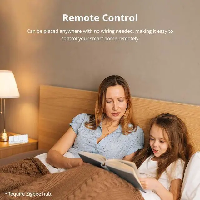 Alt view image 6 of 7 - Wireless Zigbee Smart Button, 4-Way Remote Control Button Switch for Smart Home Devices, Scene Controller, Compatible with Tuya, Home Assistant, Homey, Hubitat, Requires Tuya Zigbee Hub