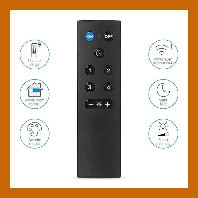 Alt view image 3 of 5 - Remote Light Switch, Works with All WiZ Products, Turn Lights On or Off, Brighten or Dim Room, Control Switch, 1 Pack