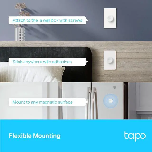 Alt view image 2 of 4 - Smart Button | Wireless Remote Dimmer Switch | 3-Way Control | Tap & Rotate HUB Required | 1+ Year Battery Life
