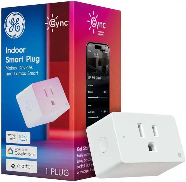 Main image of Smart Indoor Plug, Smart Outlet Control, WiFi Outlet Plug, Matter Compatible, Works with Alexa and Google Home
