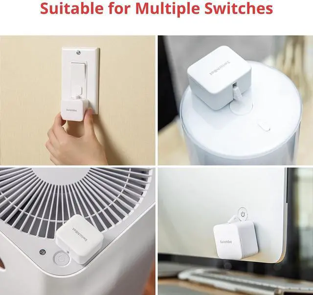 Alt view image 3 of 7 - Smart Switch Button Pusher (Bluetooth) Fingerbot for Rocker Switch/One-Way Buttons, App Timer Control, No Wiring, Optional Hub Required for Voice/Remote, White