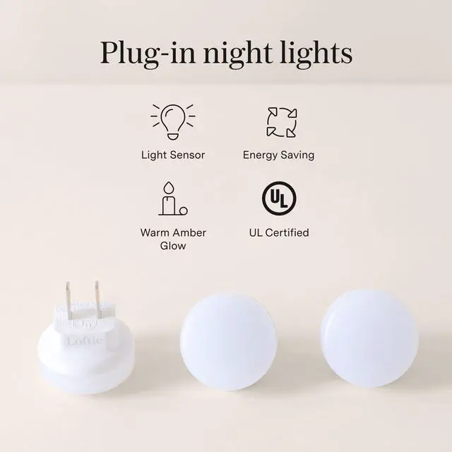 Alt view image 3 of 6 - Night Lights Plug into Wall - 0.5W Plug in Night Light - Warm Amber Glow, Wall Light Sensing Dusk to Dawn - 2000K, UL Certified - Nightlight for Bathroom, Hallway, Bedroom Decor, Kitchen,3-Pack