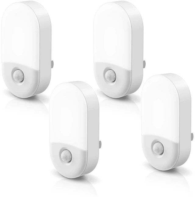 Main image of Motion Sensor Night Light, Bright Night Lights Plug into Wall Motion Activated Night Light, Daylight White, Motion Sensor Light Indoor Plug in, Nursery Kids Adults Bathroom Bedroom 4 Pack