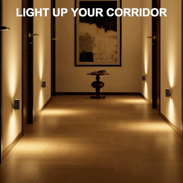 Alt view image 6 of 6 - Night Lights Plug into Wall, Dimmable with 3 Color Modes & Auto On/Off Sensor, Ultra-Slim Nightlight for Hallway, Bathroom, Bedroom, Nursery, Kitchen (6 Pack, Black)