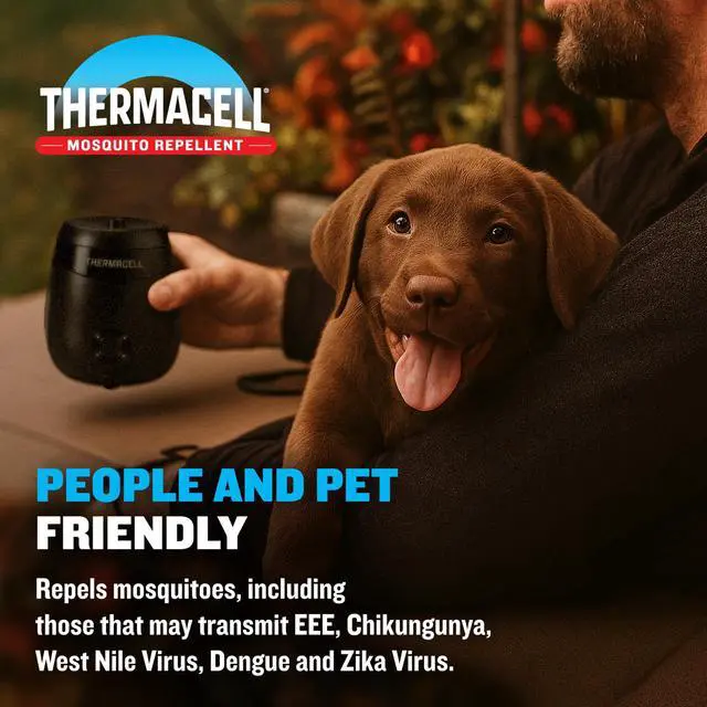 Alt view image 4 of 7 - Mosquito Repellent E-Series Rechargeable Repeller; Patio Shield 20 Mosquito Protection Zone; Includes 36-Hr Repellent Refill; No Flame or Scent; Bug Spray and Bug Zapper Alternative