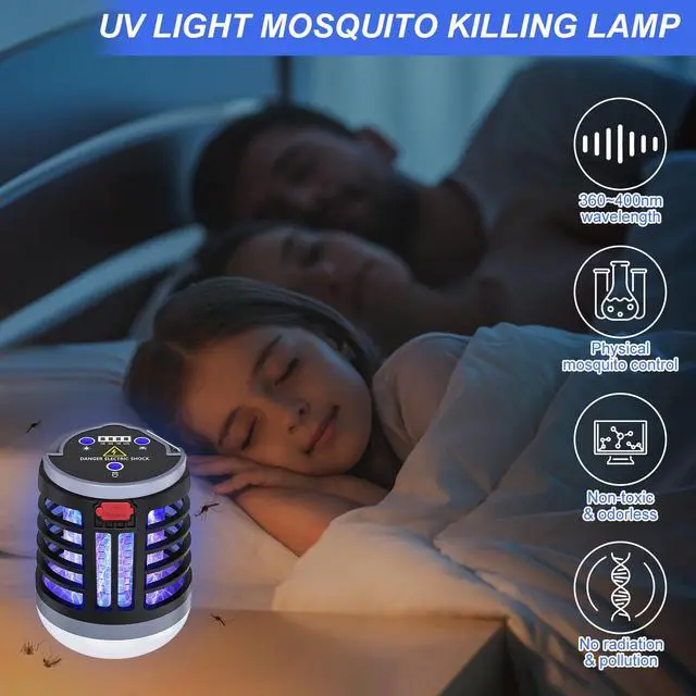 Alt view image 2 of 7 - 3 in 1 Indoor Bug Outdoor Mosquito Zapper, USB Rechargeable Mosquito Killer