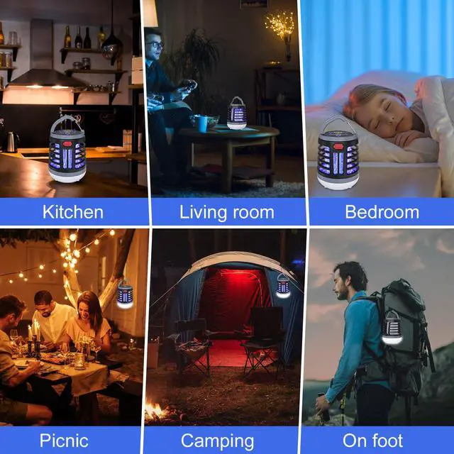 Alt view image 7 of 7 - 3 in 1 Indoor Bug Outdoor Mosquito Zapper, USB Rechargeable Mosquito Killer