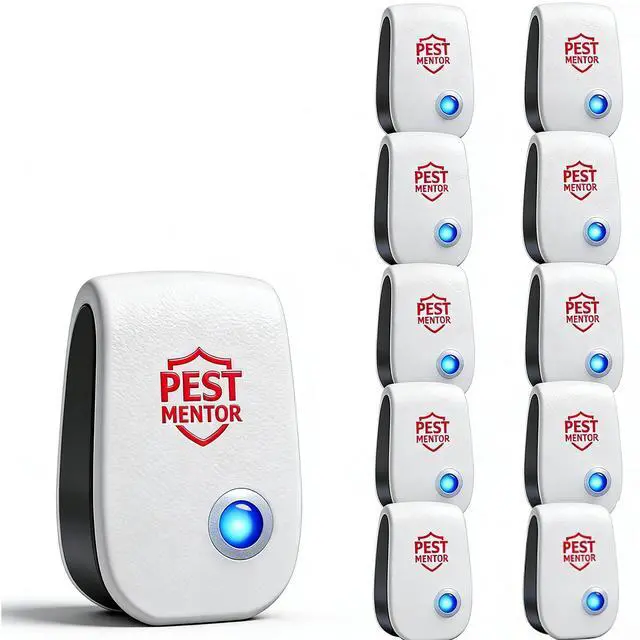 Main image of Ultrasonic Pest Control Repeller, Electronic Pest Repellent Mouse Repellent, Indoor Pest Control for Roach Rodent Mouse Bugs Mosquito Mice Spider Ant Fleas Insects Cockroach 10 Packs