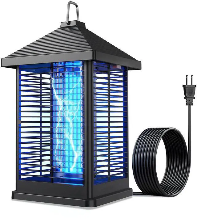 Main image of Bug Zapper Indoor & Outdoor with Auto Smart Light Sensor, 4000V Electric Mosquito Zapper, Insect Fly Trapper, Covers 2100sqft, IPX4 Waterproof Mosquito Lamp for Patio, Garage, Backyard, Porch