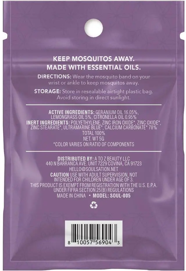 Alt view image 7 of 7 - 25 Pack Mosquito Repellent Bracelets, DEET-Free for Kids & Adults, Individually Wrapped Bands