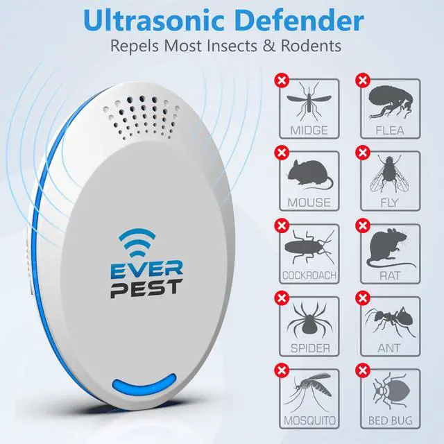 Alt view image 3 of 7 - Ultrasonic Pest Repellent Control 2026 (2-Pack), Plug in Home, Flea, Rats, Roaches, Cockroaches, Fruit Fly, Rodent, Insect, Indoor and Outdoor Repeller, Get Rid of Mosquito, Ant Cricket Spider