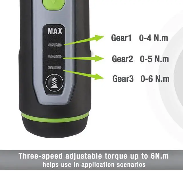 Alt view image 3 of 7 - 4V Electric Screwdriver, Rechargeable Cordless Screwdriver Set with 35 Bits, Extension Rod, USB Charging Cable in Carrying Case, LED Light, Black Gray