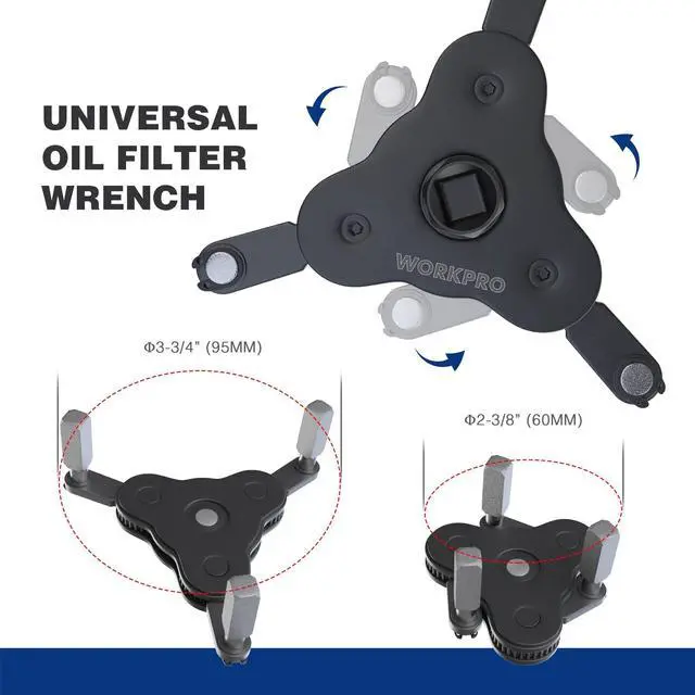 Alt view image 2 of 6 - Universal Oil Filter Wrench Adjustable, Magnetic Oil Filter Removal Tool, Oil Filter Change Set, Ideal for Engine Filters, Conduit, & Fittings