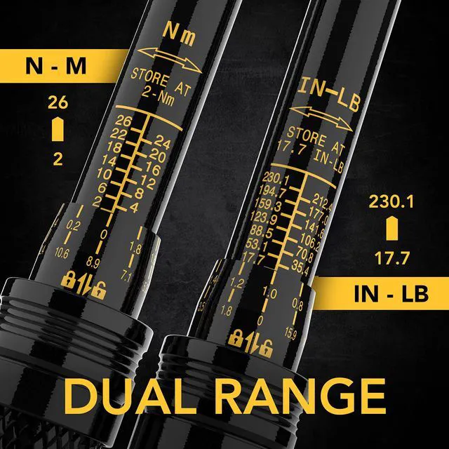 Alt view image 2 of 7 - Bike Torque Wrench 1/4-Inch Dr. 15-Piece Kit | 72-Tooth Gear, Dual-Direction Click Type 2~26 Nm / 17.7~230.1 in-lb (LX-191)