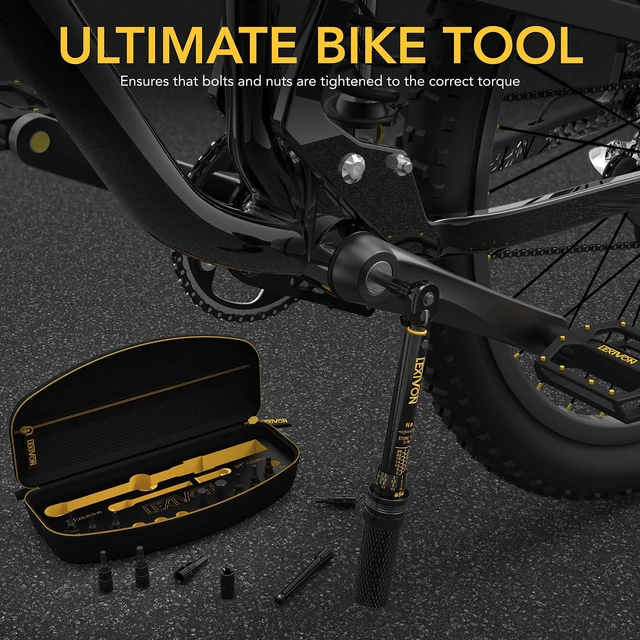 Alt view image 4 of 7 - Bike Torque Wrench 1/4-Inch Dr. 15-Piece Kit | 72-Tooth Gear, Dual-Direction Click Type 2~26 Nm / 17.7~230.1 in-lb (LX-191)