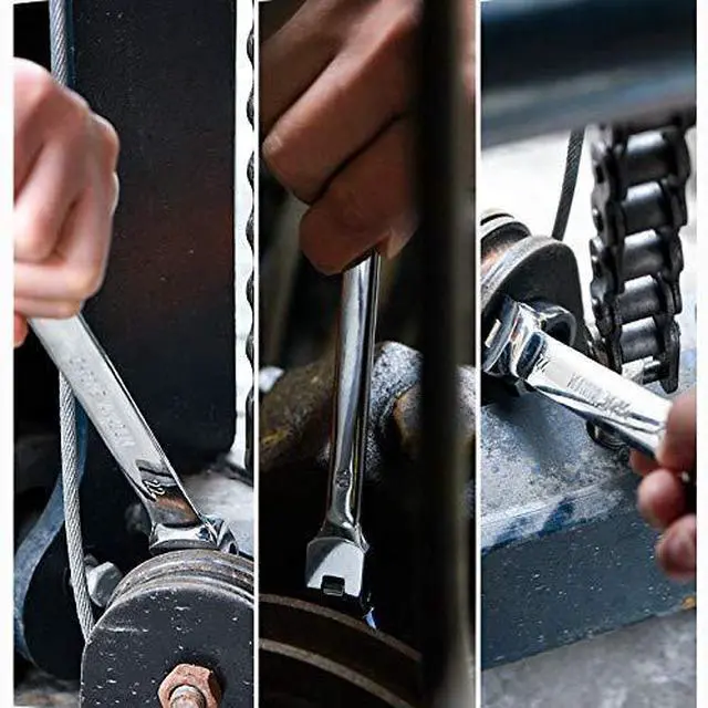 Alt view image 7 of 7 - Flexible Ratchet Wrench Set 12pcs 8-19mm Spanner Gear Ring Ratcheting Combination Flexi Wrench Kit Metric Flex Head | Spanner Gear Ring Ratcheting Combination Flexi Wrench Kit Metric Flex Head