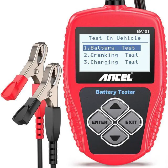 Main image of BA101 Car Battery Tester, 12V Digital Automotive Alternator Meter Diagnostic Tool,100-2000 CCA Load Capacity, Charging & Cranking Analyzer for Truck, Boat, RV, Marine Vehicle, and More