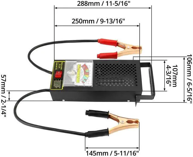 Alt view image 6 of 7 - 12V 100A Battery Load Tester & Voltage Tester 24338 for Cars, Trucks, RVs, Golf Carts - Versatile and Powerful Automotive Diagnostic Tool with Alternator Testing