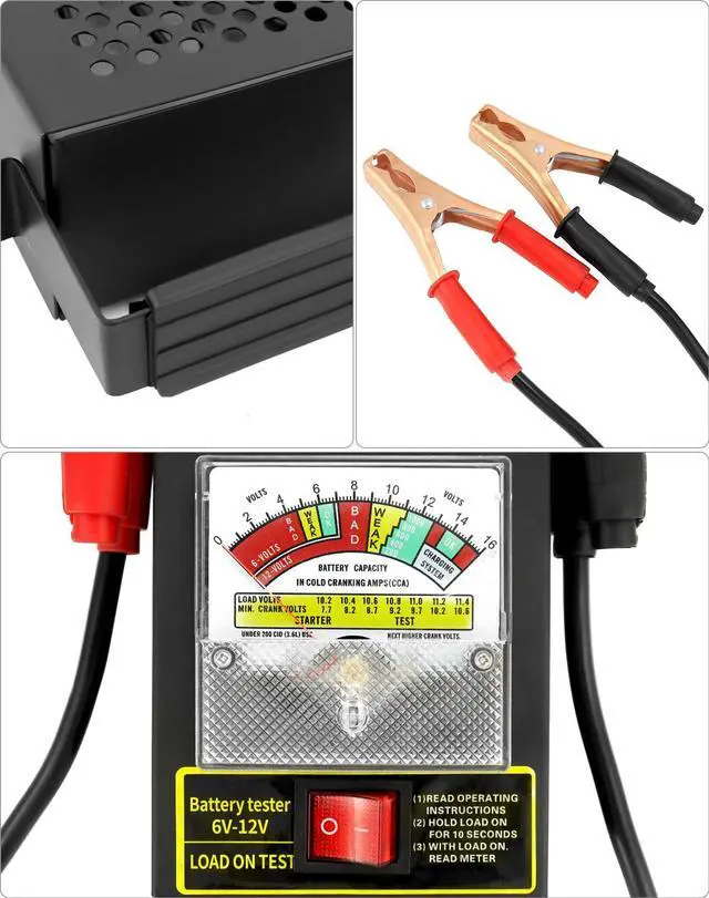 Alt view image 5 of 7 - 12V 100A Battery Load Tester & Voltage Tester 24338 for Cars, Trucks, RVs, Golf Carts - Versatile and Powerful Automotive Diagnostic Tool with Alternator Testing