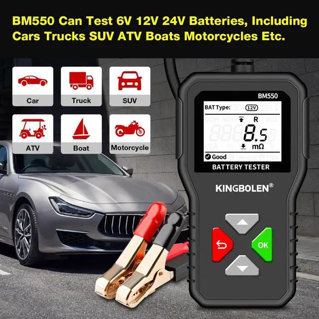 Alt view image 7 of 7 - BM550 6V 12V 24V Car Battery TesterAuto Battery Analyzer
