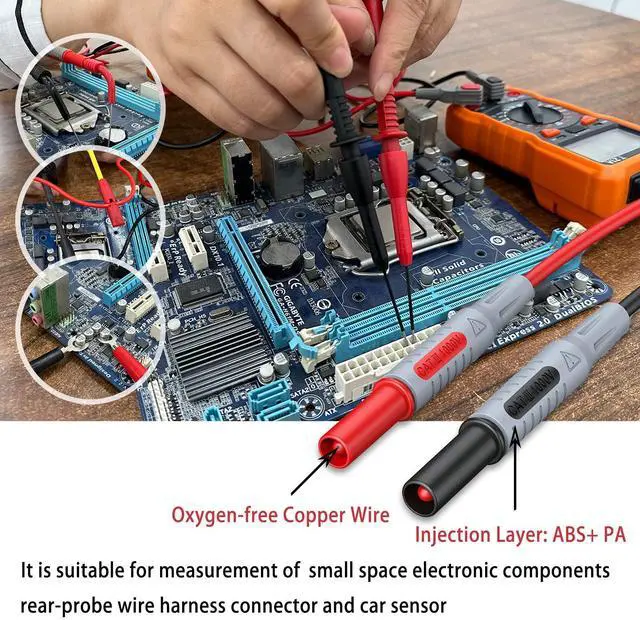 Alt view image 6 of 7 - 24 Pcs Multimeter Test Leads Set with Alligator Clips, Insulation Piercing Test Clip and Test Probes 1000V 10A CAT III for Fluke, KAIWEETS, INNOVA Multimeter, Voltmeter, Clamp Meter