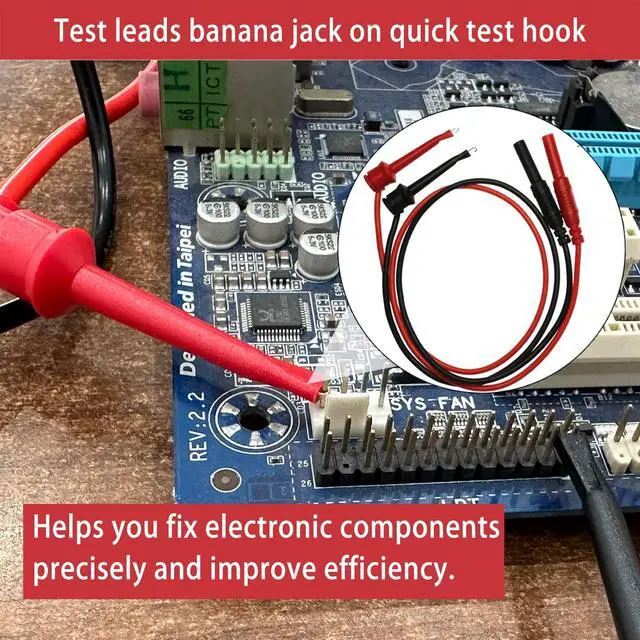 Alt view image 7 of 7 - 24 Pcs Multimeter Test Leads Set with Alligator Clips, Insulation Piercing Test Clip and Test Probes 1000V 10A CAT III for Fluke, KAIWEETS, INNOVA Multimeter, Voltmeter, Clamp Meter