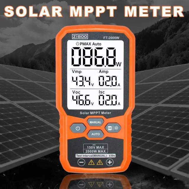 Alt view image 4 of 7 - FT-2000W Solar Panel Tester MPPT Meter - 2000W Max Power, 150V/35A PV Module Tester for Voc/Isc, Open Circuit Voltage & Short Circuit Current, with Backlight & Data Hold