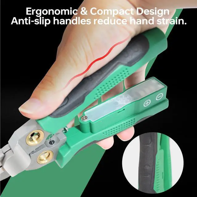 Alt view image 5 of 7 - 8 in 1 Wire Stripper with Voltage Tester, Wire Stripper Pliers Multi-Function Electrician Tool for Stripping Cutting Scraping Crimping Wires Car & Home Electrical Repair
