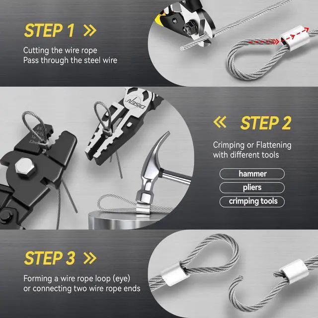 Alt view image 6 of 7 - Wire Cutters Heavy Duty Cutting Up to 3/16", Cable Cutters for Fence | Metal Cutters for Thick Wire, Chicken Coop, Safety Lock, Spring Loaded, Non-slip Matte Handle, Cr-V Steel, Yellow-Black 1