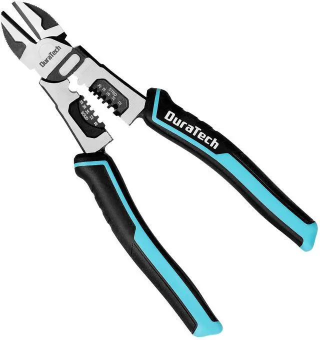 Main image of 4-in-1 Diagonal Cutting Pliers, 8" Multifunction Heavy Duty Side-Cutting Pliers with Wire Stripper, Wire Cutters with Ergonomic Handle for Electricians and Homes