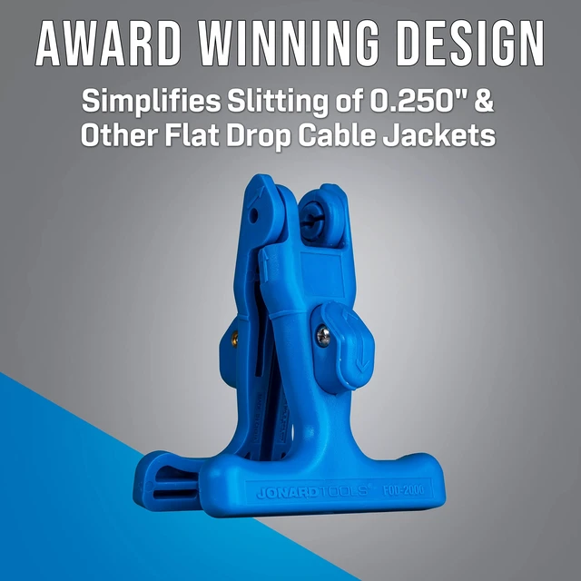 Alt view image 2 of 7 - Jonard Tools FOD-2000 Fiber Optic Drop Cable Slitter for 0.250" Flat Cable, Blue